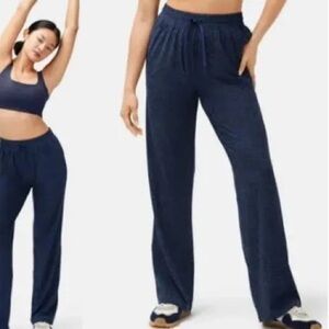 Outdoor Voices CloudKnit Wide Leg Pants in Navy